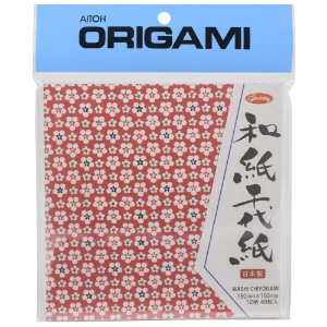 Aitoh Washi Chiyogami Origami Paper 5-7/8"x5-7/8" 48 Sheets Trad. Geometric