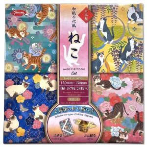 Grimmhobby Origami Washi Chiyogami 5.87" Kittens