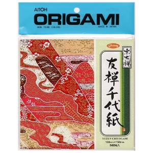 Aitoh Yuzen Chiyogami Origami Paper 5-7/8"x5-7/8" 5 Sheets Assorted