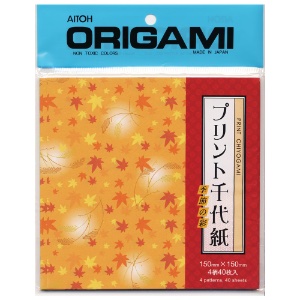 Aitoh Print Chiyogami Origami Paper 40 Sheets 5-7/8"x5-7/8" Assorted