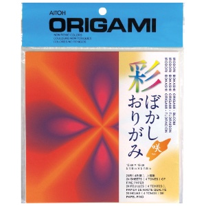 Aitoh Irodori Bokashi Origami Paper 24 Sheets 5-7/8"x5-7/8" Bloom
