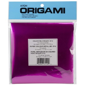 Aitoh Color Foil Origami Paper 36 Sheets 5-7/8"x5-7/8" Assorted