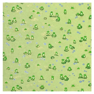 Aitoh Yuzenshi Frogs Paper 19"x25" Light Green