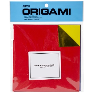 Aitoh Double-Sided Origami Paper 18 Sheets 4-1/2"x4-1/2" Foil & Solid