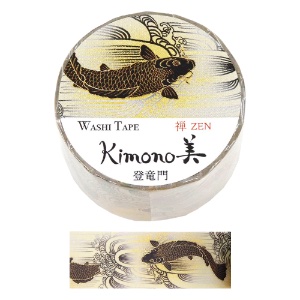 Kamiiso Kimono Beauty Washi Tape 1" Dragon Gate
