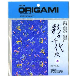 Aitoh Sai Sai Chiyogami Origami Paper 24 Sheets 5-7/8"x5-7/8" Seasons A