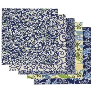 Aitoh Yuzen Chiyogami Origami Paper 5 Sheets 5-7/8"x5-7/8" Flower