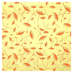 LOKTA COTTON ORANGE ON YELLOW