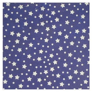 Aitoh Lokta Printed Star Paper 19.5"x29.5" White/Dark Blue