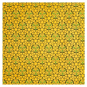 Aitoh Lokta Printed Teen Paat Slate Paper 19.5"x29.5" Spring Green/Goldenrod