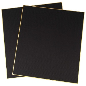 Aitoh Shikishi Board Large 2 Pack 9.5"x10.75" Hoso Black