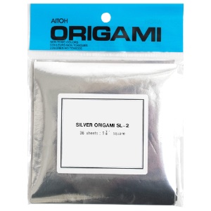 Aitoh Silver Foil Origami Paper 36 Sheets Large