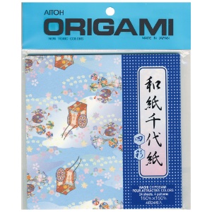 Aitoh Chiyogami Origami Paper 24 Sheets 5-7/8"x5-7/8" 24 Sheets Washi