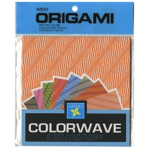 Aitoh ColorWave Origami Paper 40 Sheets 5-7/8"x5-7/8" Assorted