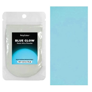Alumilite PolyColor Glow Resin Powder 15g Blue Glow