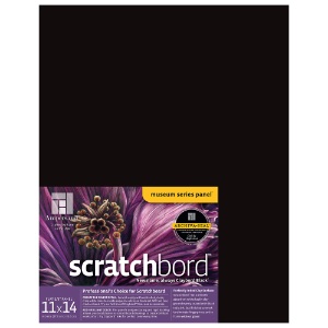 Ampersand Art Museum Series Panel Scratchbord 11"x14" Black