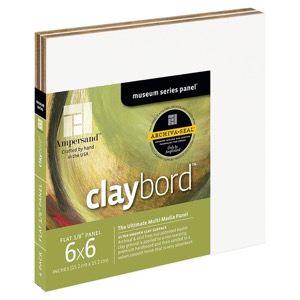 Claybord 1/8" Flat Panel - 6" x 6" Pack of 4