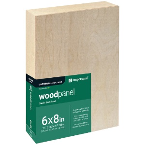 Ampersand Unprimed Series Woodpanel Birch Panel 1.5" Gallery 6"x8"
