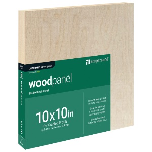 Ampersand Unprimed Series Woodpanel Birch Panel 1.5" Gallery 10"x10"