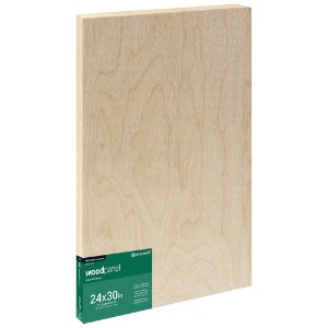 Ampersand Unprimed Series Woodpanel Birch Panel 1.5" Gallery 24"x30"
