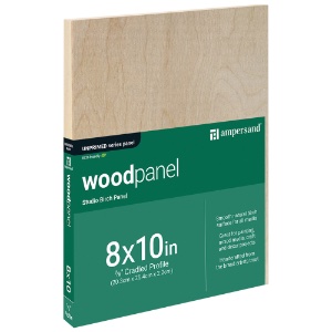 Ampersand Unprimed Series Woodpanel Birch Panel 7/8" Studio 8"x10"