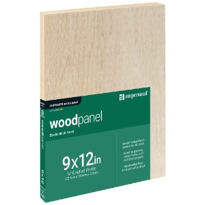 Ampersand Unprimed Series Woodpanel Birch Panel 7/8" Studio 9"x12"