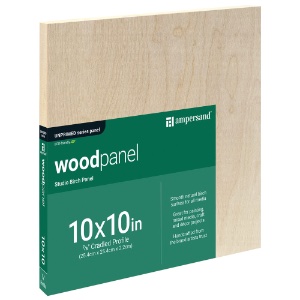 Ampersand Unprimed Series Woodpanel Birch Panel 7/8" Studio 10"x10"