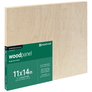 Ampersand Unprimed Series Woodpanel Birch Panel 7/8" Studio 11"x14"