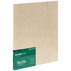 Ampersand Unprimed Series Woodpanel Birch Panel 7/8" Studio 16"x20"