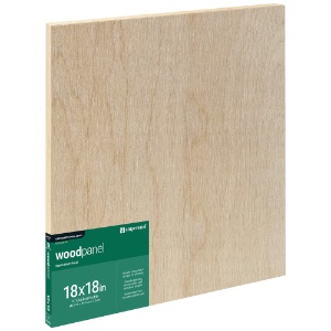 Ampersand Unprimed Series Woodpanel Birch Panel 7/8" Studio 18"x18"