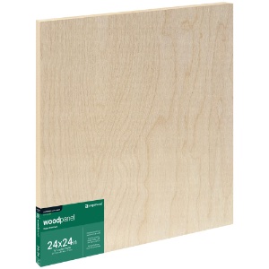 Ampersand Unprimed Series Woodpanel Birch Panel 7/8" Studio 24"x24"