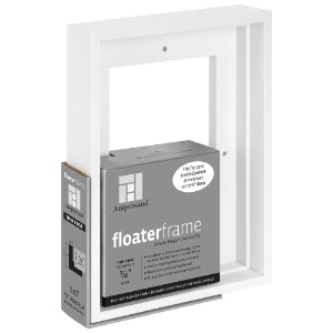 Ampersand Floater Frame Thin 7/8" 5"x7" White