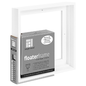 Ampersand Floater Frame Thin 7/8" 8x8 White