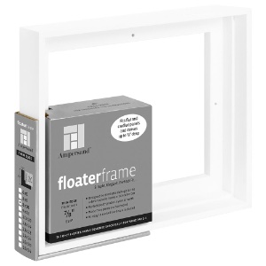 Ampersand Floater Frame Thin 7/8" 8x10 White