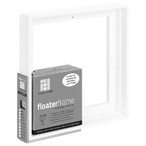 Ampersand Floater Frame Thin 7/8" 10x10 White
