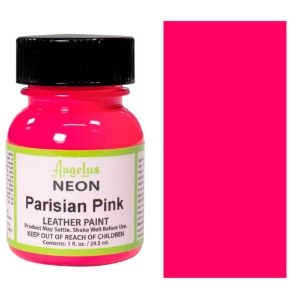Angelus Acrylic Leather Paint 1oz Neon Parisian Pink