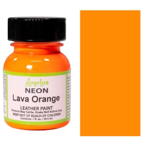Angelus Acrylic Leather Paint 1oz Neon Lava Orange