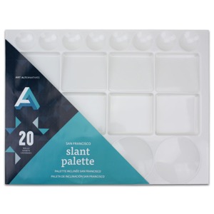 Pro Art Palette Plastic Slant Tray, Paint Palette, Paint Tray