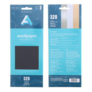 Art Alternatives Sandpaper Sheets 3 Pack Fine