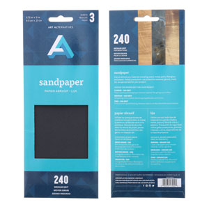 Art Alternatives Sandpaper Sheets 3 Pack Medium