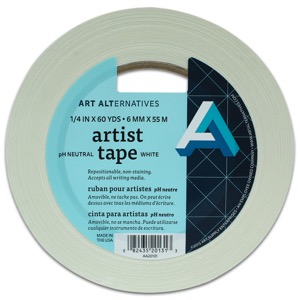 Art Alternatives pH Neutral Artist Tape 1/4" x 60yd White