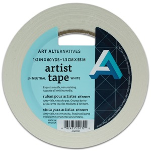 Art Alternatives pH Neutral Artist Tape 1/2" x 60yd White