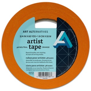 Art Alternatives pH Neutral Artist Tape 3/4"x60yd Orange