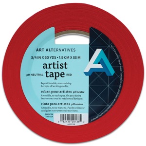 Art Alternatives pH Neutral Artist Tape 3/4" x 60yd Red