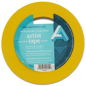 Art Alternatives pH Neutral Artist Tape 3/4" x 60yd Yellow