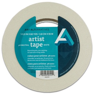 Art Alternatives pH Neutral Artist Tape 1.5" x 60yd White