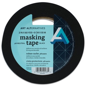Art Alternatives pH Neutral Masking Tape 2" x 60yd Black