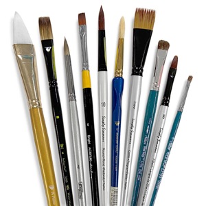 Grumbacher ACADEMY GOLD Synthetic Talkon Watercolor Brush Set #2