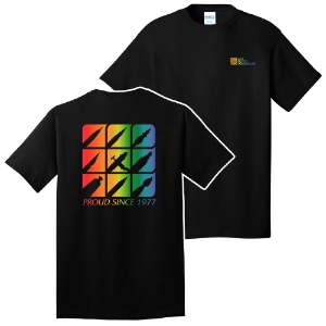 ASW Pride T-Shirt 2024 Black/Rainbow Size S