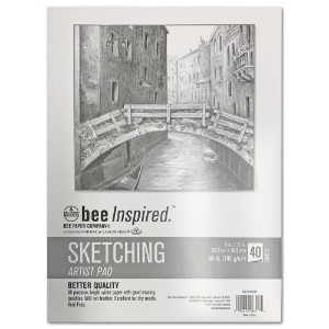 Bee Paper Bee Inspired Artist Sketching Paper Pad 40 Sheets 9"x12"